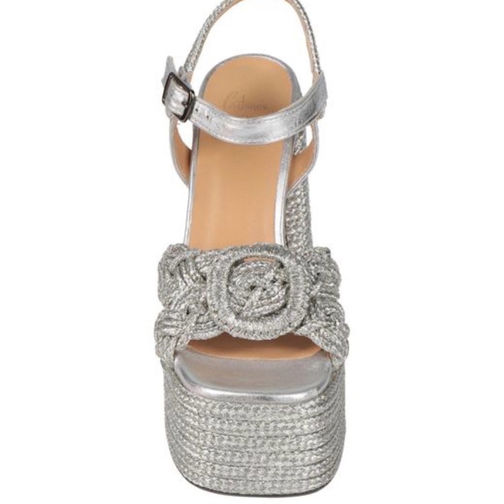 Castaner Silver Braided Platform Heels - Picture 4 of 4